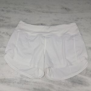 Lululemon Track White 8 Shorts Running Pickle ball Tennis Sports
